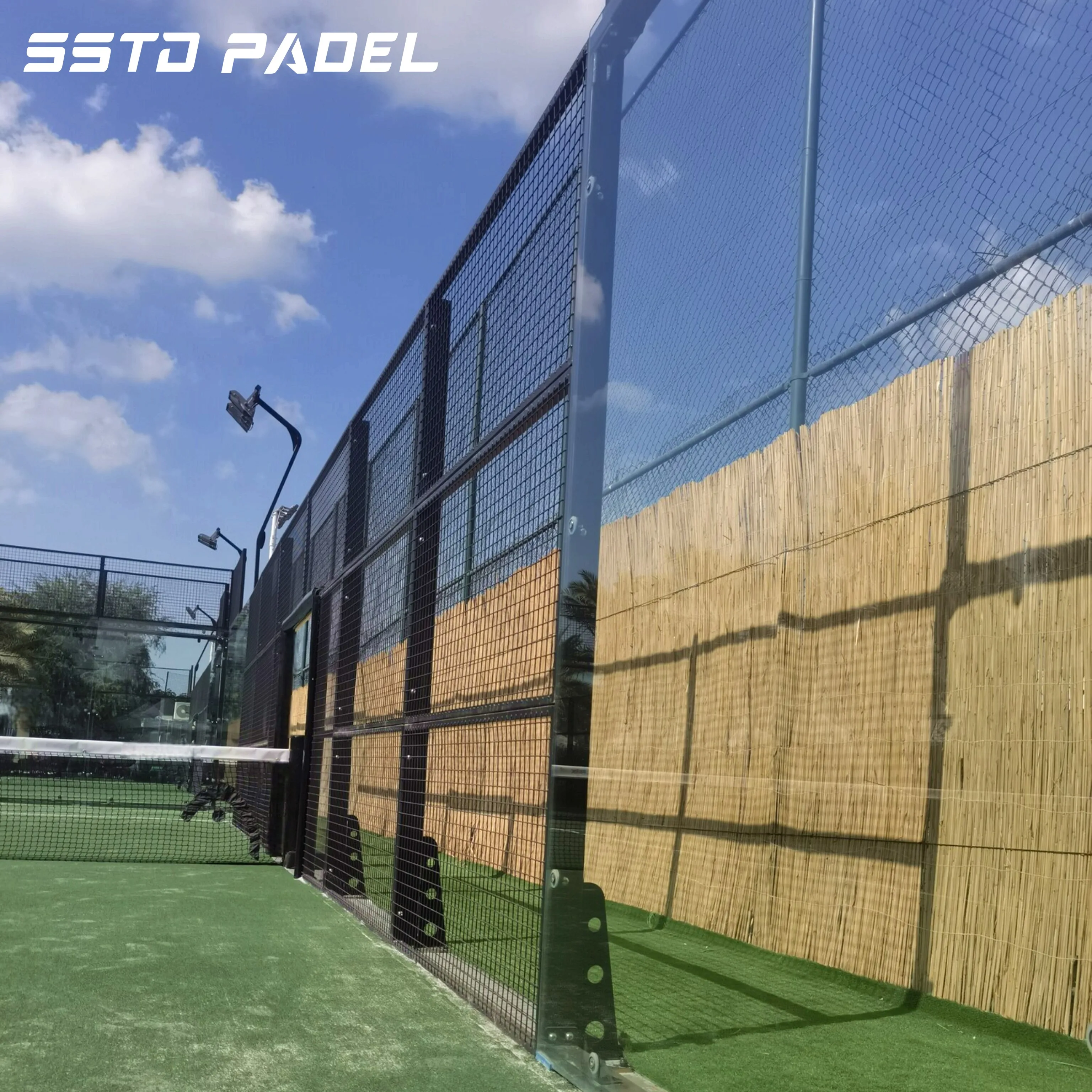 2024 SSTD TOP quality Full view panoramic padel court paddle tennis court artificial grass padel court factory price