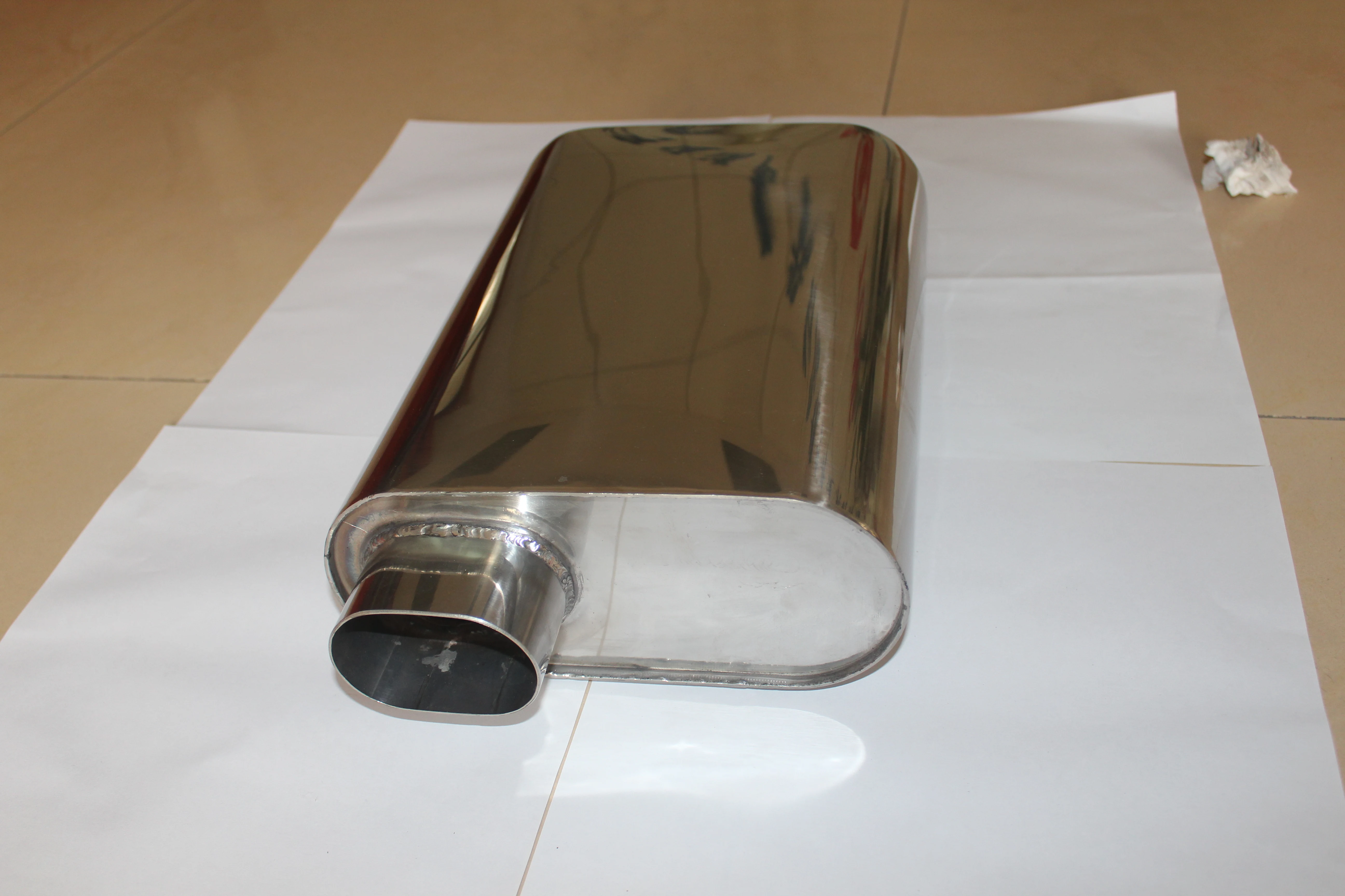 EGO  Quality Supplier Customized Performance Popular Stainless Steel Sport Racing Oval Car Exhaust Muffler Silencer