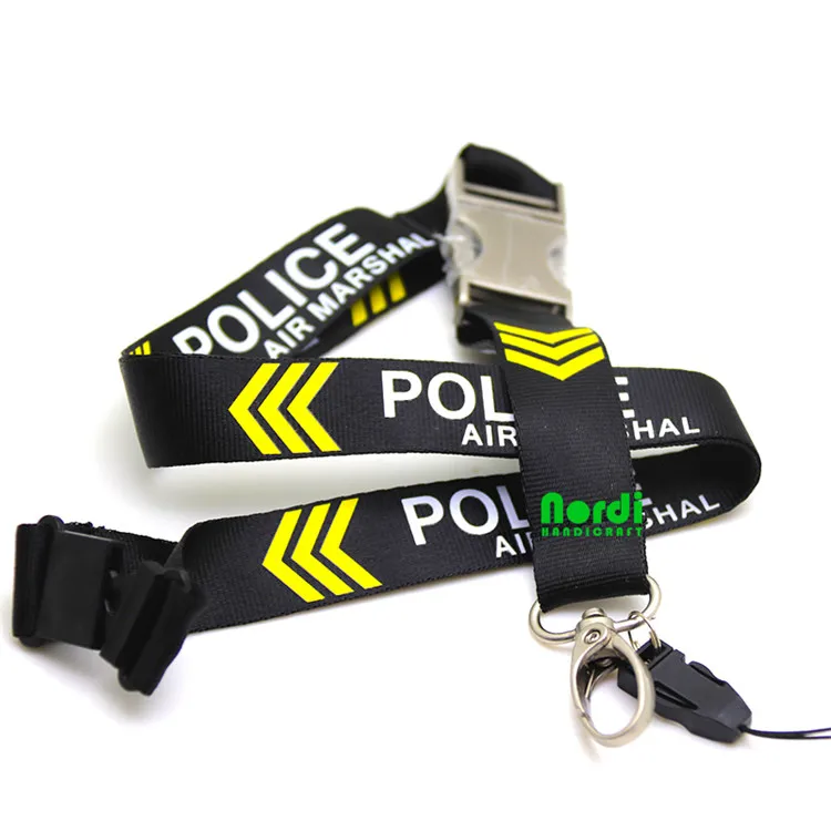 High Quality Custom Sublimation Printed Polyester Neck Lanyard Offset and Digital Printing Lanyard With Plastic Buckle