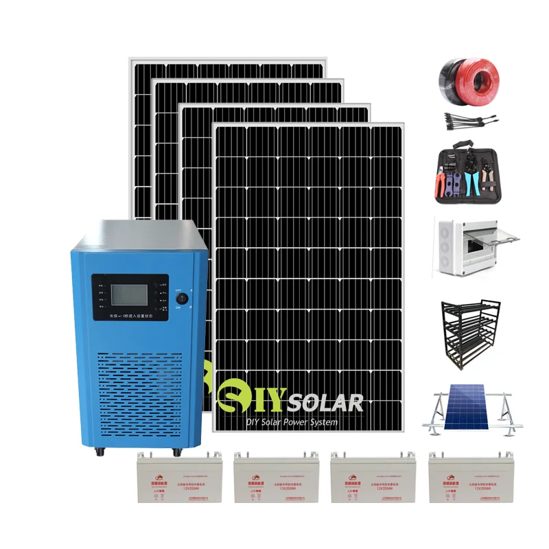 1 кВт 3 5 автономная солнечная энергетическая система для дома с солнечной панелью гелевой батареей и установкой