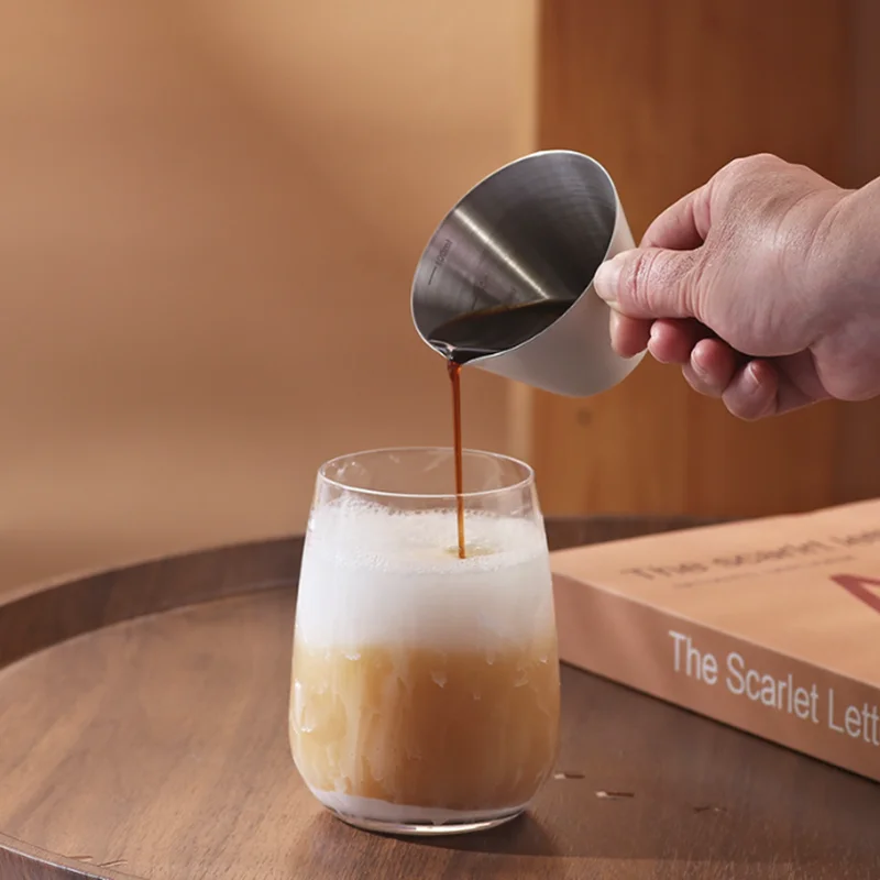 New Product Ideas 2024 Stainless Steel Measuring Tool - Coffee Measure Jug V-Shaped Spout Espresso Pouring Cup 100ml