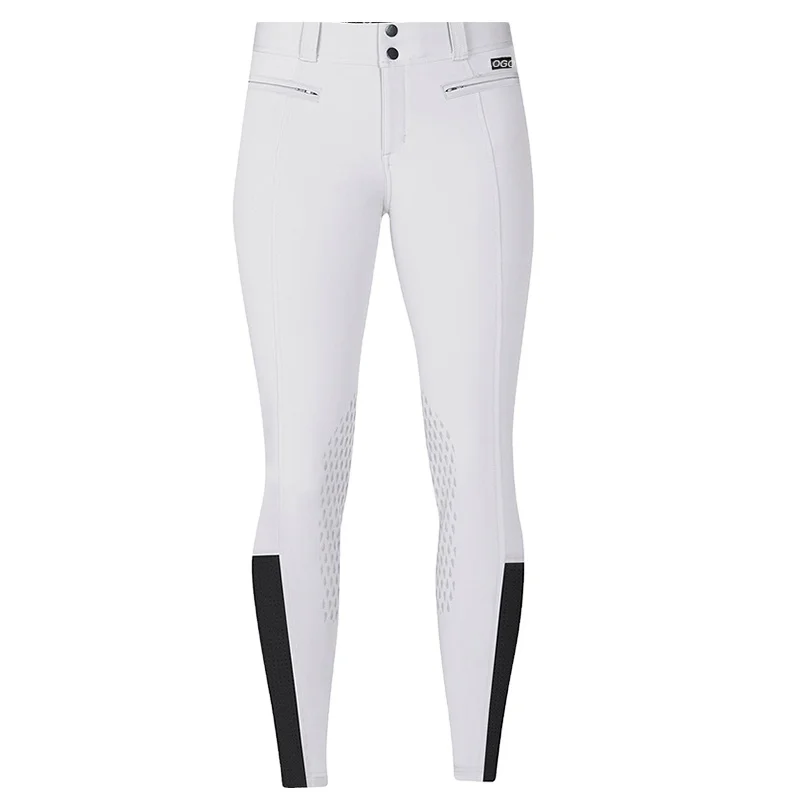 
 SF Full Seat Silicone Grip Printing Equestrian Legging Tight  Horse Riding Competition White Breeches Jodphur Non-slip silicone  