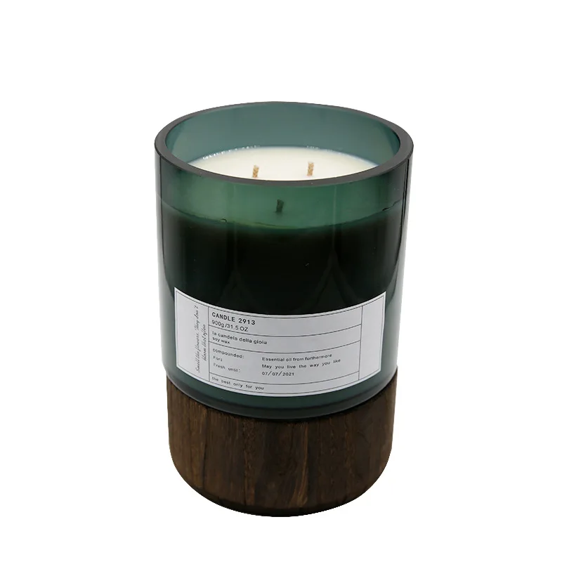 OEM factory Multi-Fragrance buy small  merry mimosa scented wood wick soy wax candles supplies in bulk