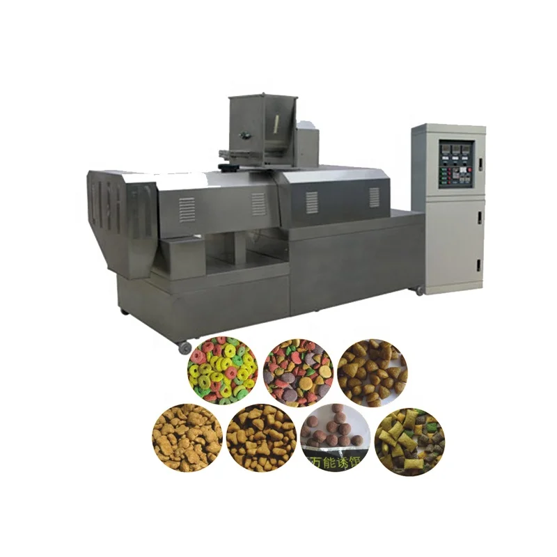 Dry wet pet food pellet processing making extruder machine dog food machine