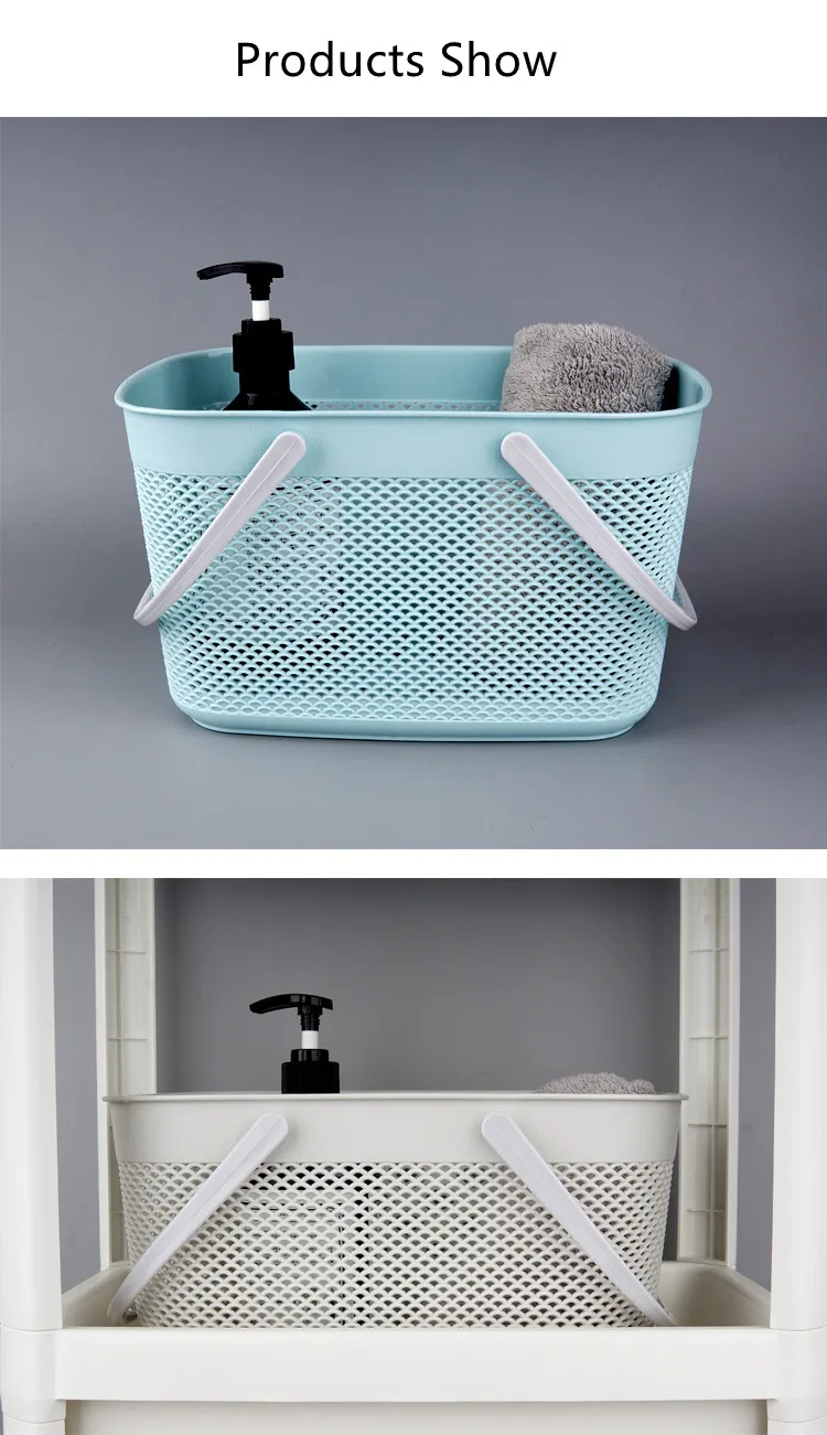 Горячая Распродажа прочная пластиковая корзина для белья хранения Pp с ручками домашнего