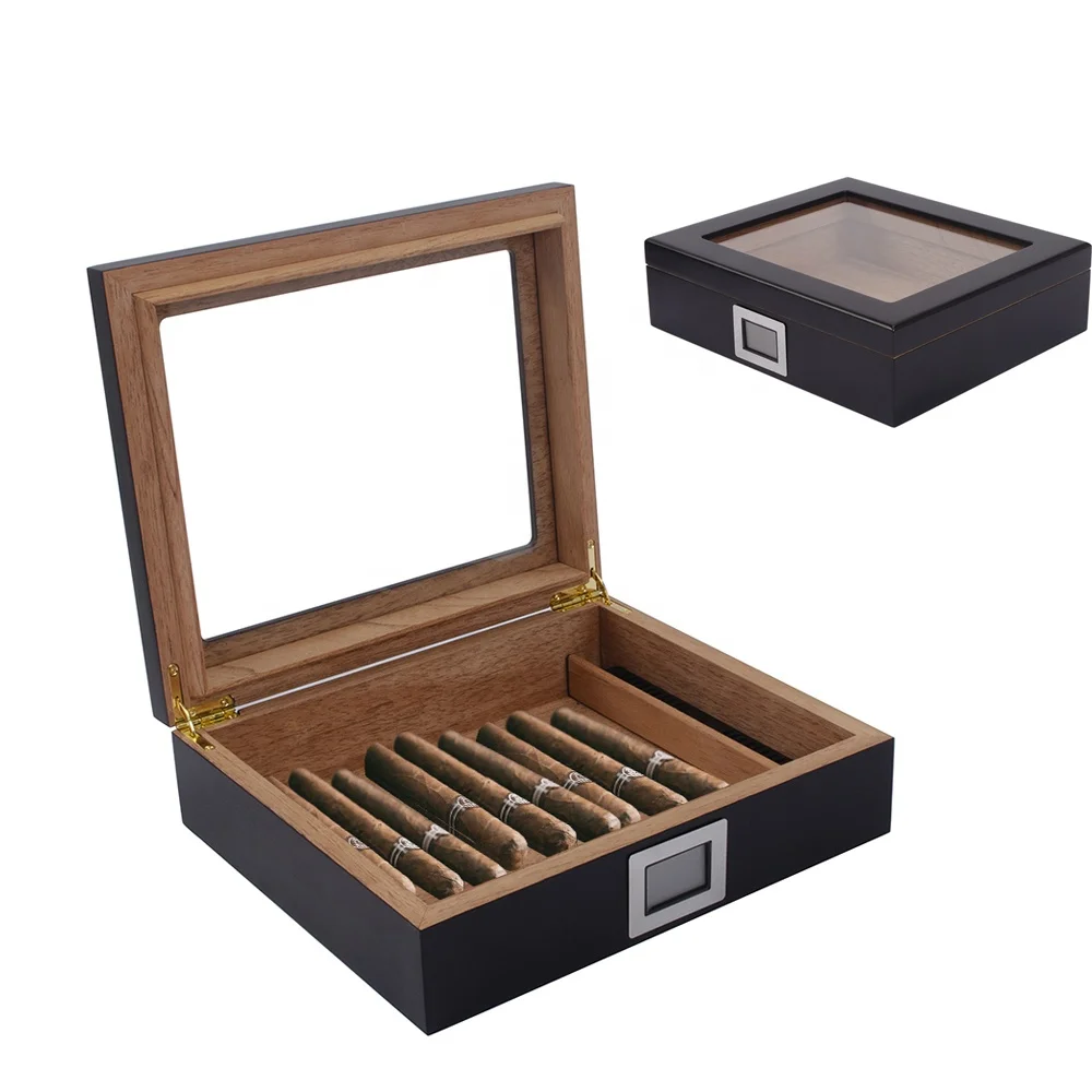  FUREN Custom Wholesale 2021 New Style Amazon Hot Sale Cedar Travel Electric Cigar Humidor With Matte Piano Lacquer