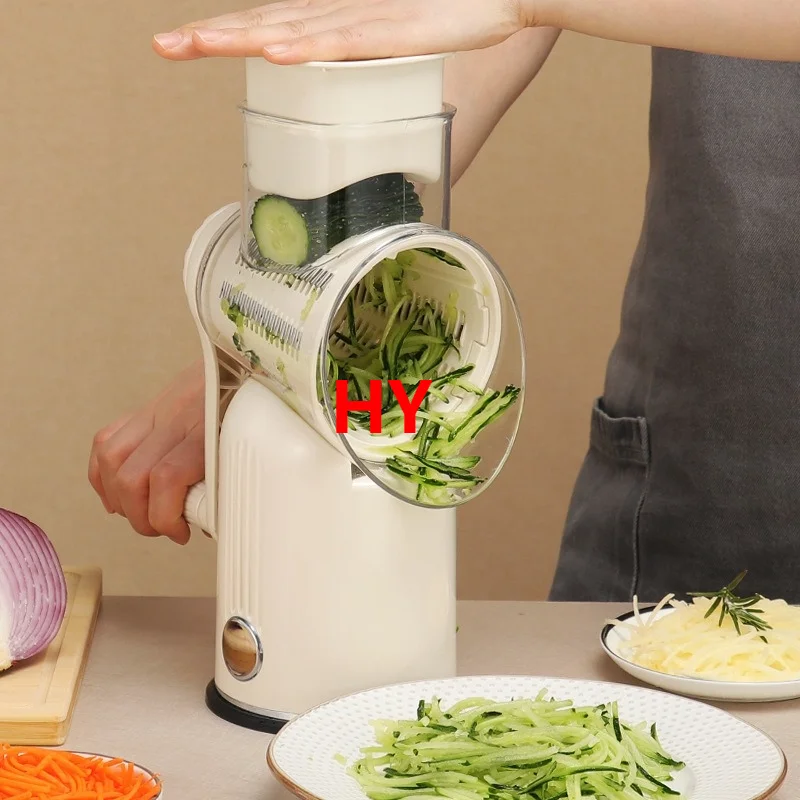 Multifunction Manual 5 in 1 Vegetable Chopper Mandoline Slicer Rotary Drum Grater Nut Shredder Veggie Rotary Cheese Grater