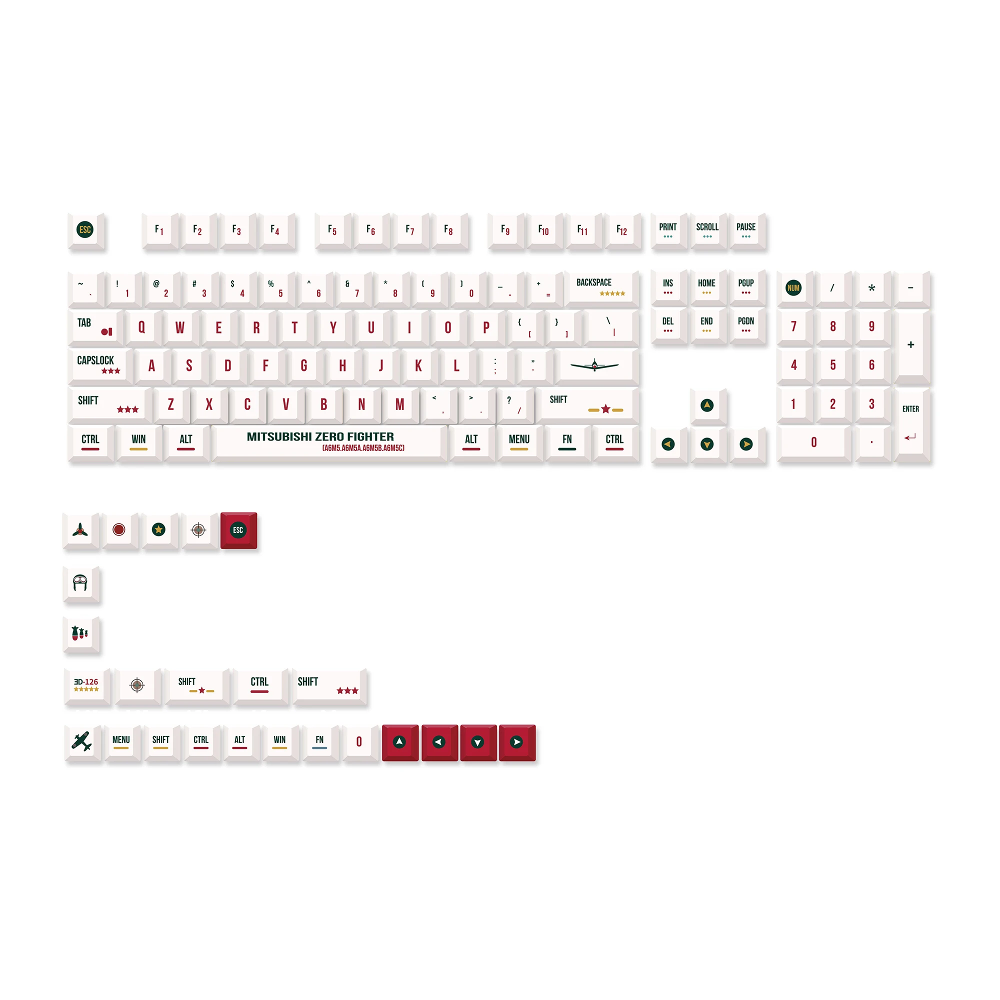 Overseas warehouse thick pbt keycaps set kawaii keyboard keycaps teclas personalizadas genshin pbt dye sublimation keycap