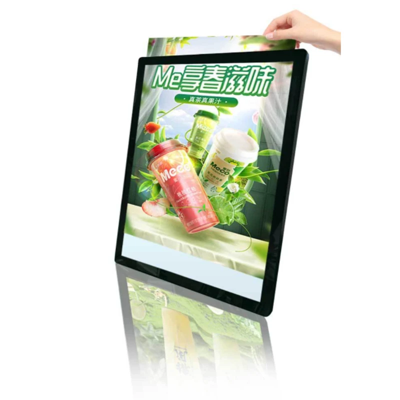 Рекламный дисплей Lightbox A0/A1/A2/A3/A4 алюминиевая рамка для плаката оснастка ультратонкий рекламный металлический световой короб