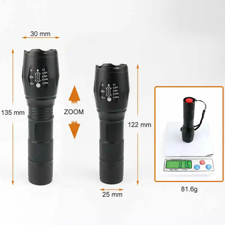 Mini USB Rechargeable 1000ml XML T6 LED Flashlight Tactical Aluminum Alloy Torch Light Long Range For Outdoor Camping
