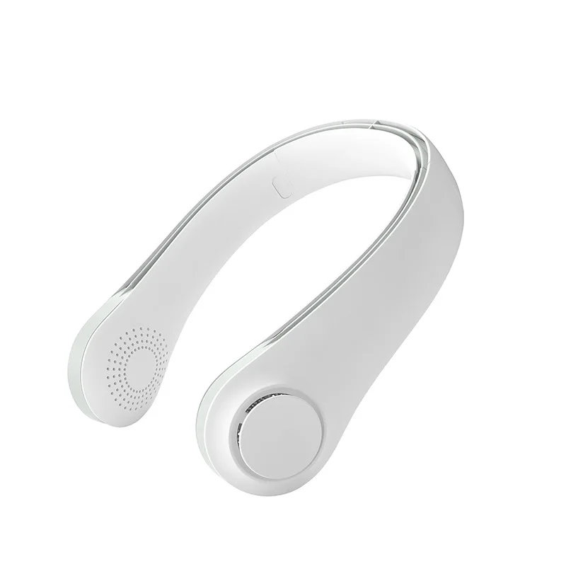 Real 2400mah New Refreshing Portable Neckband Handfree Wearable Cooling Outdoor Mini Rechargeable Hanging Bladeless Neck Fan