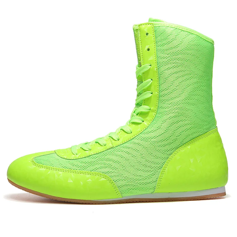Новый дизайн, легкие мужские боксерские ботинки, дешевая дышащая обувь для бокса и борьбы