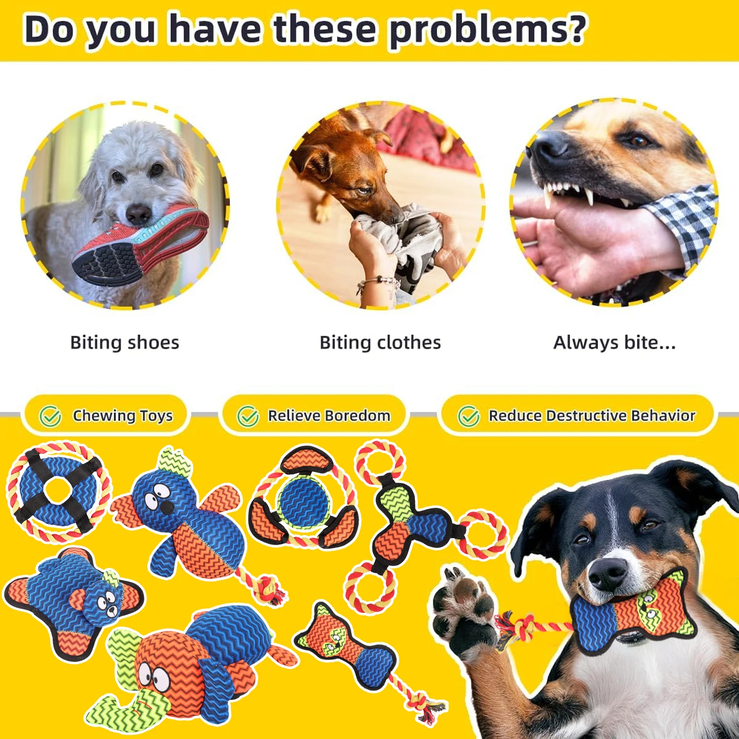 Wholesale Manufacturer Durable Dog Toys Chew Set Pet Dog Interactive Toys Indestructible Dog Toy