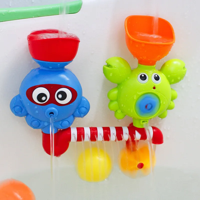 HS Bath Toys Cute Octopus and Crab Style Baby Shower Toys For Kids
