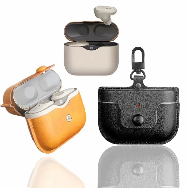 Wholesale New For sony WF-1000XM3 Case PU leather Cute Case earphone cover