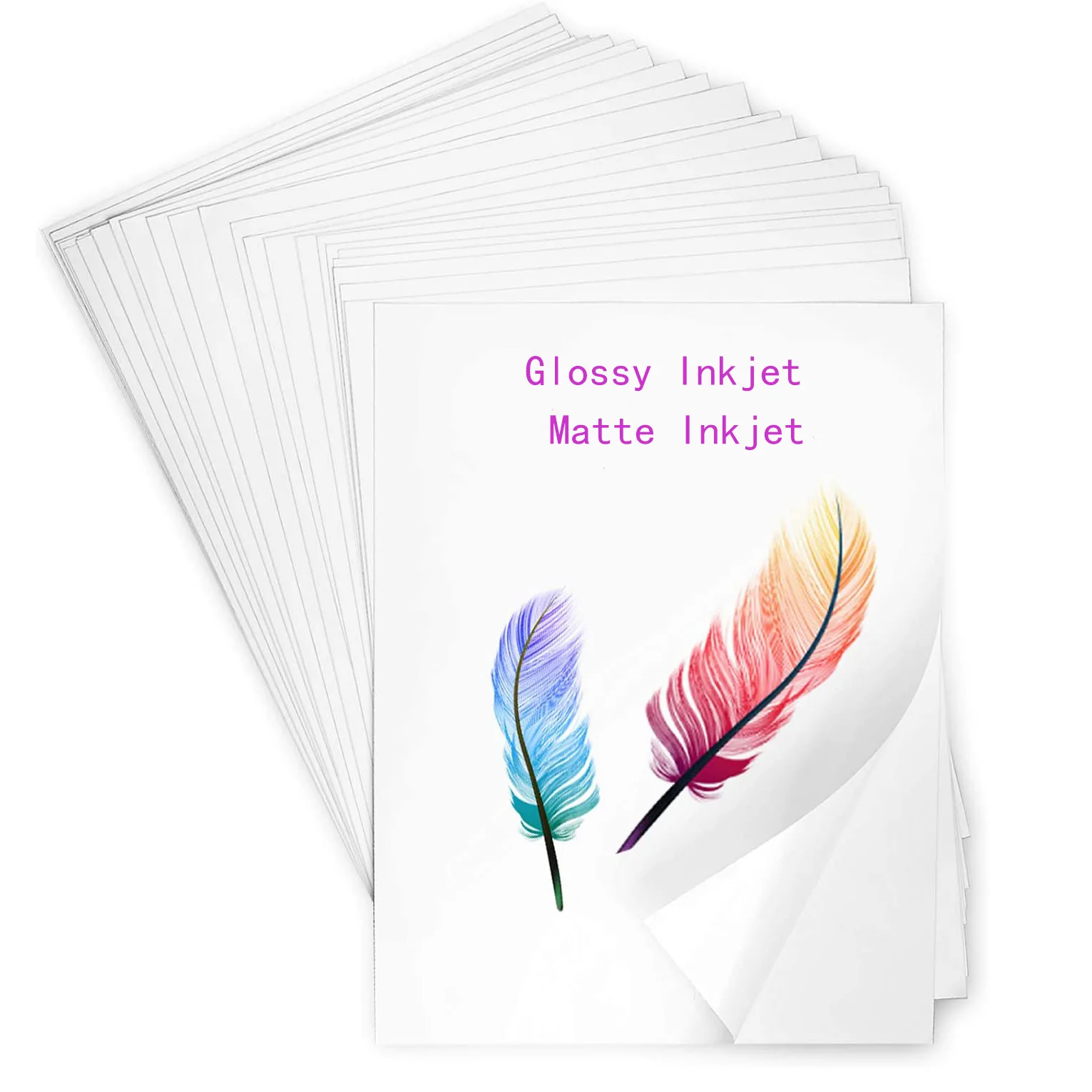 Custom adhesive labels holographic label material Inkjet printable pet sticker film vinyl stickers paper A4 sheet