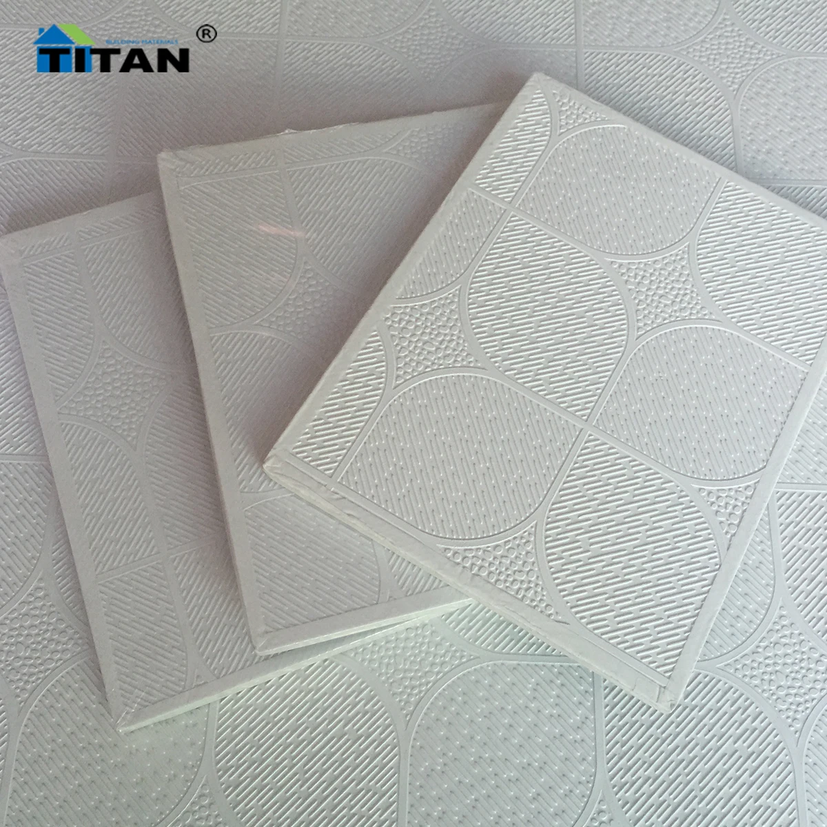 2X2 Gypsum Ceiling Insulated Plaster Boards Vinyl Faced Gypsum Board With Aluminum Foil