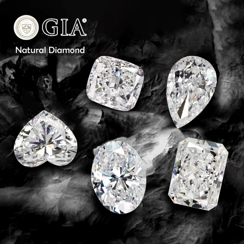 Natural Diamond 2.0 carat GIA certificate to make 18k white gold rose gold rings & necklaces & earrings