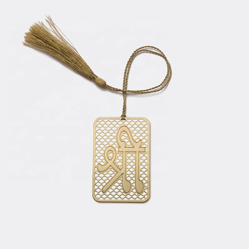 Custom Giraffe Metal Bookmark Cartoon Animal Metal Bookmark Page Clip-on Mini Metal Hollow Bookmark With Tassels