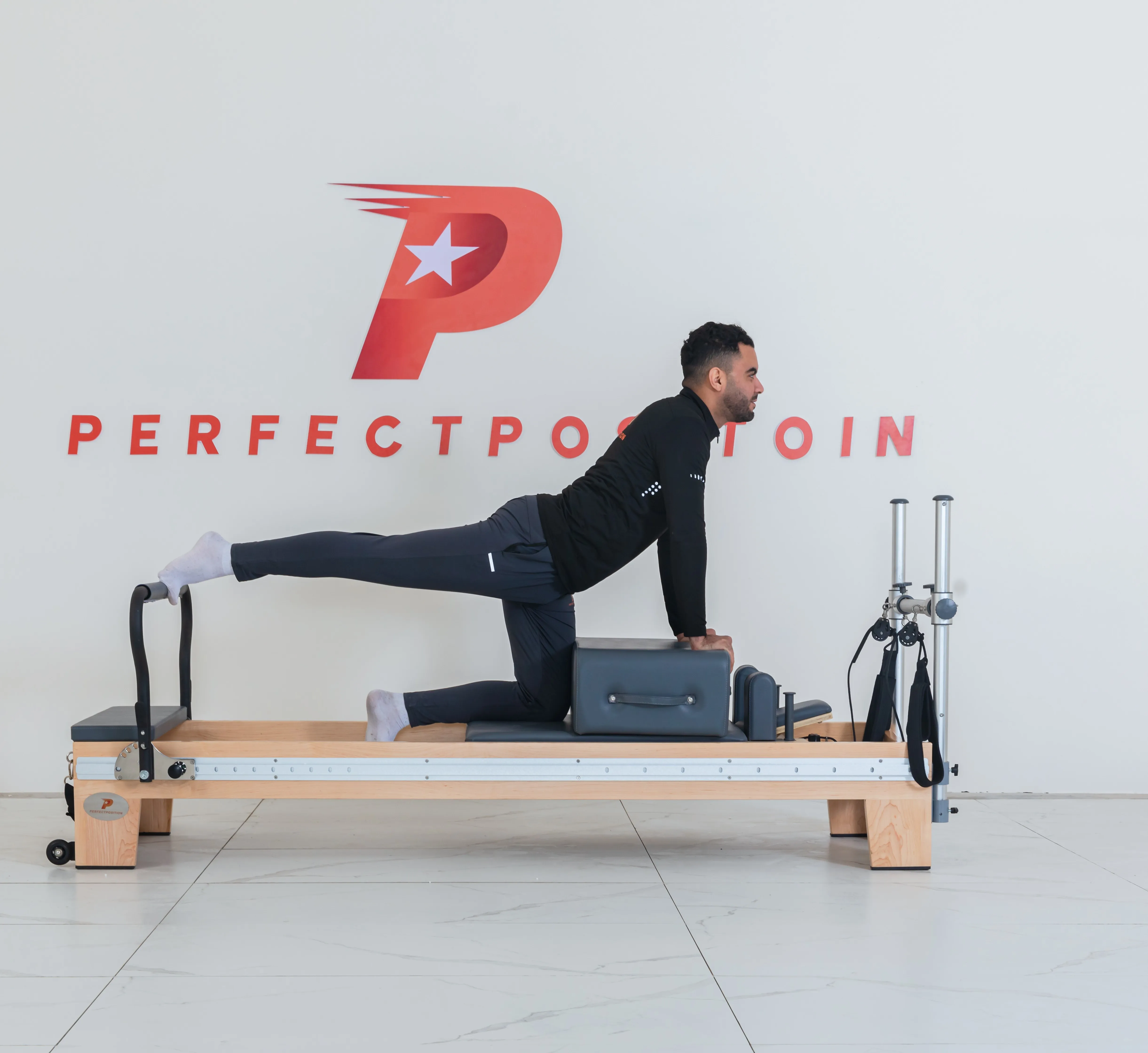 studio oem warehouse best qualified Studio Reformer bed beige black oak wood Pilates white wood Pilates reformer