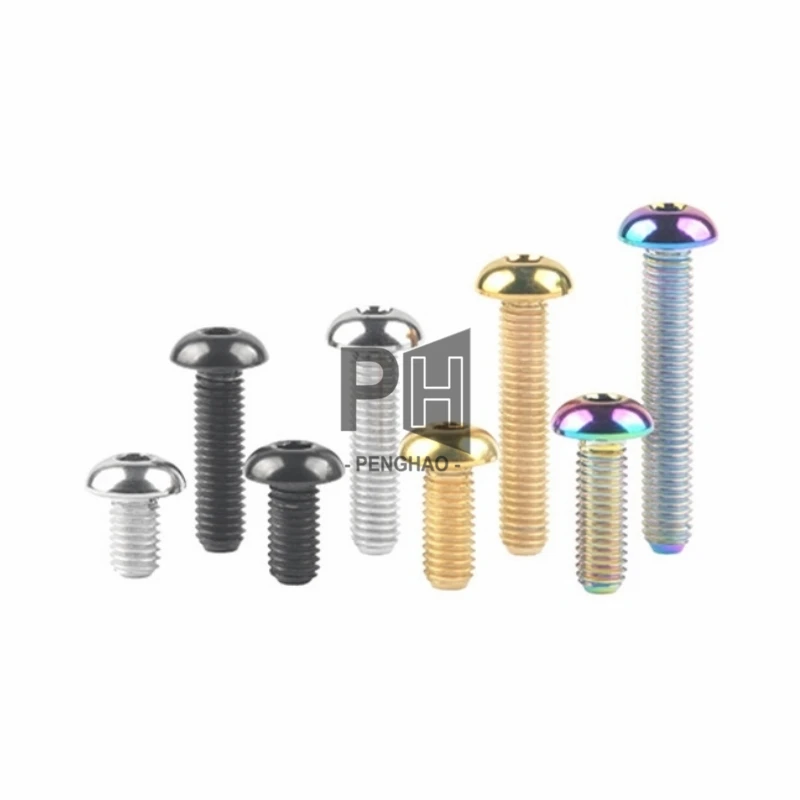 M3 Titanium Torx Screws Hex Socket Cap Head Screws Titanium Hex Bolts for Motorcycle Bicycle Retrofit Model Tool RC