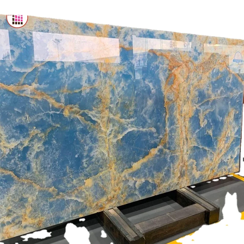 Blue Crystal Onyx Jade Stone Naturaonyx Slab Marble onyx Tiles Prices Pakistan Marble Table Top Onyx Wall Panel