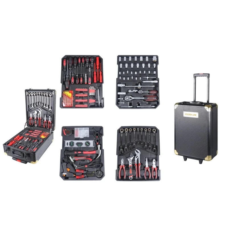 186 Pcs Household Kraft Aluminium Case Auto Repair Hand Tool Sets Portable Tool Kit Box