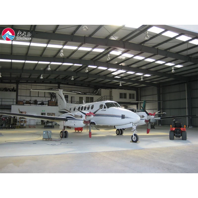 Low Cost Light Prefabricated Hot Dip Galvanized Steel Frame Structure Aircraft Airplane Hangar Metal Shed Garage