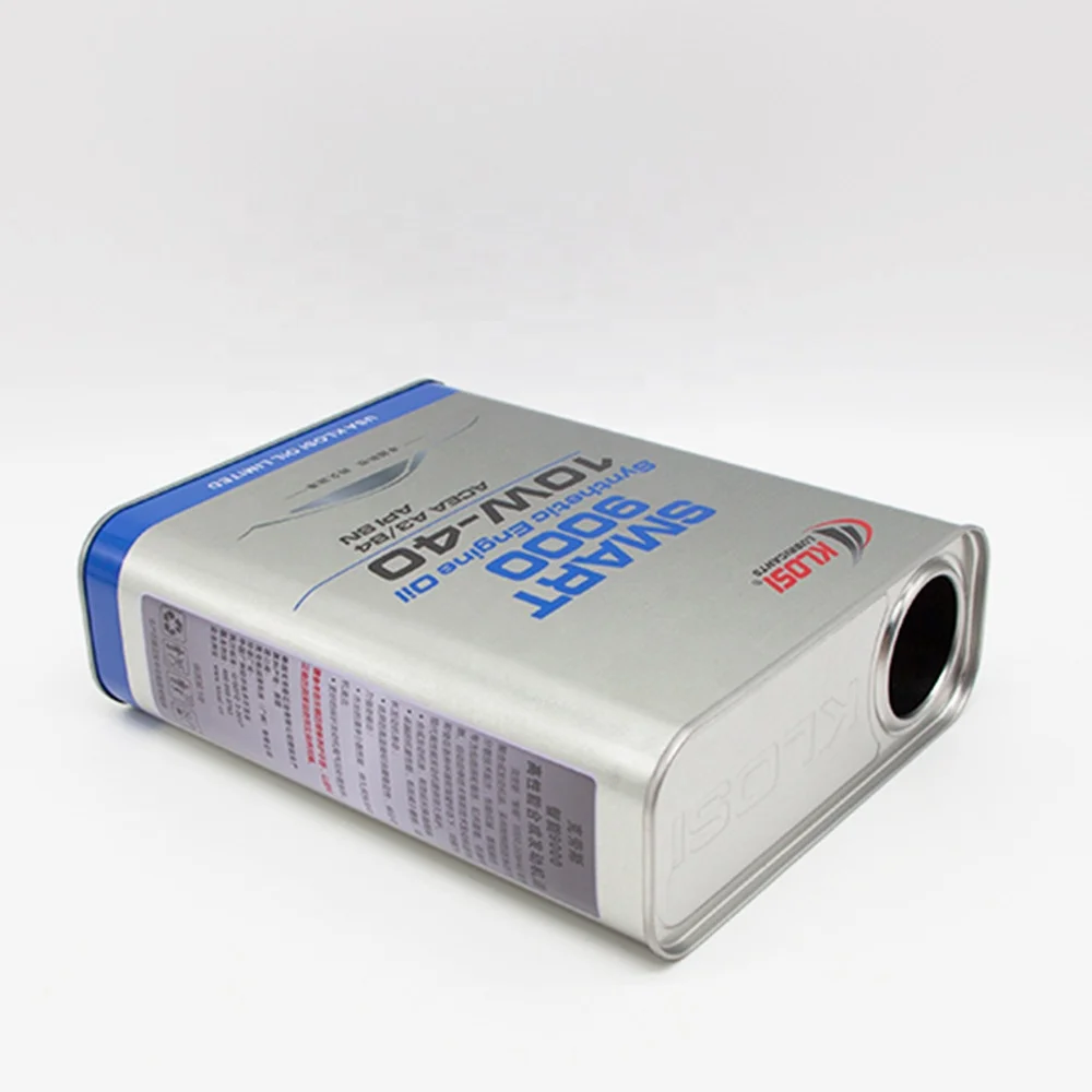 Wholesale auto paint color refinishes tin can Car Engine oil tinplate cans