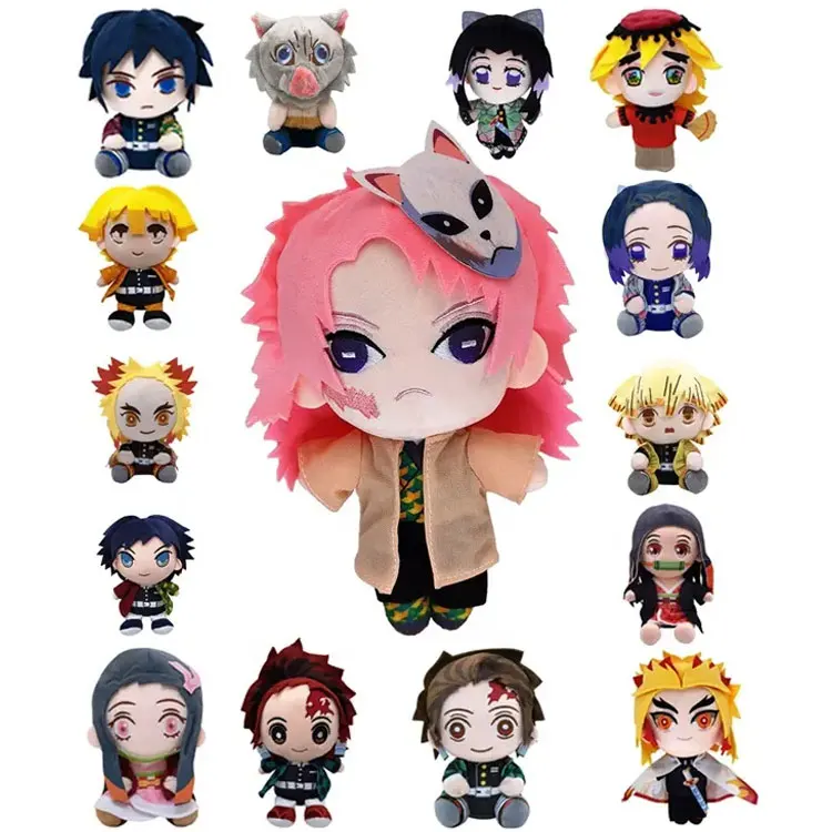 anime demon slayer plush toys muichiro nezuko rengoku stuffed animals soft for kids gifts cartoon doll