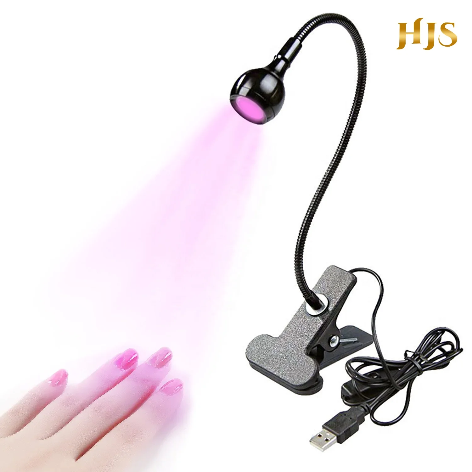 5W Mini clip nail UV glue curing light Purple light Multi-purpose free Angle light