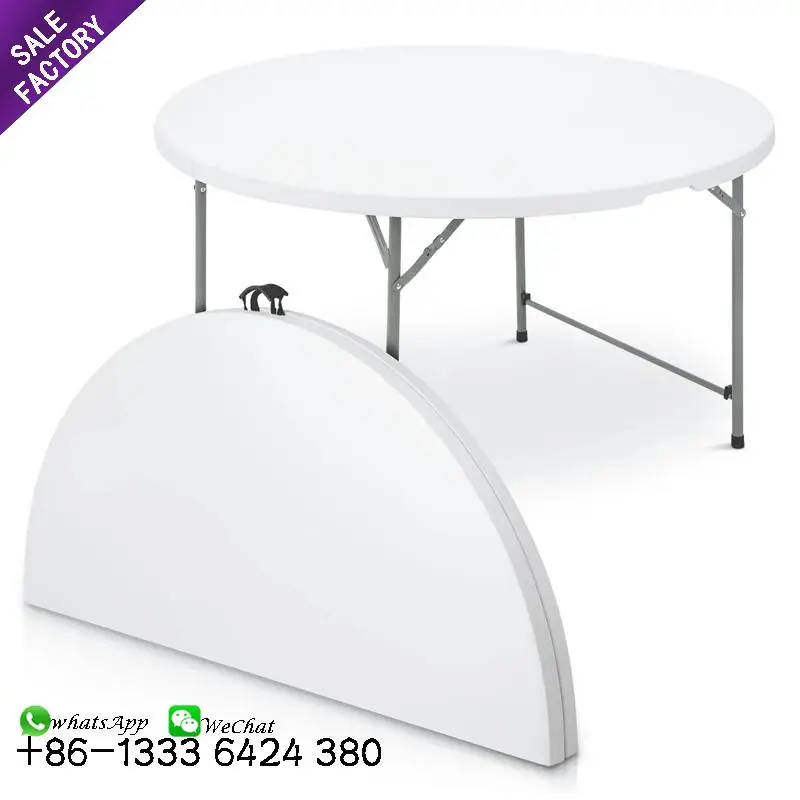 Cheap Price Space Saving Furniture Picnic Camping Rectangle Plastic Folding 8 Ft Banquet Table
