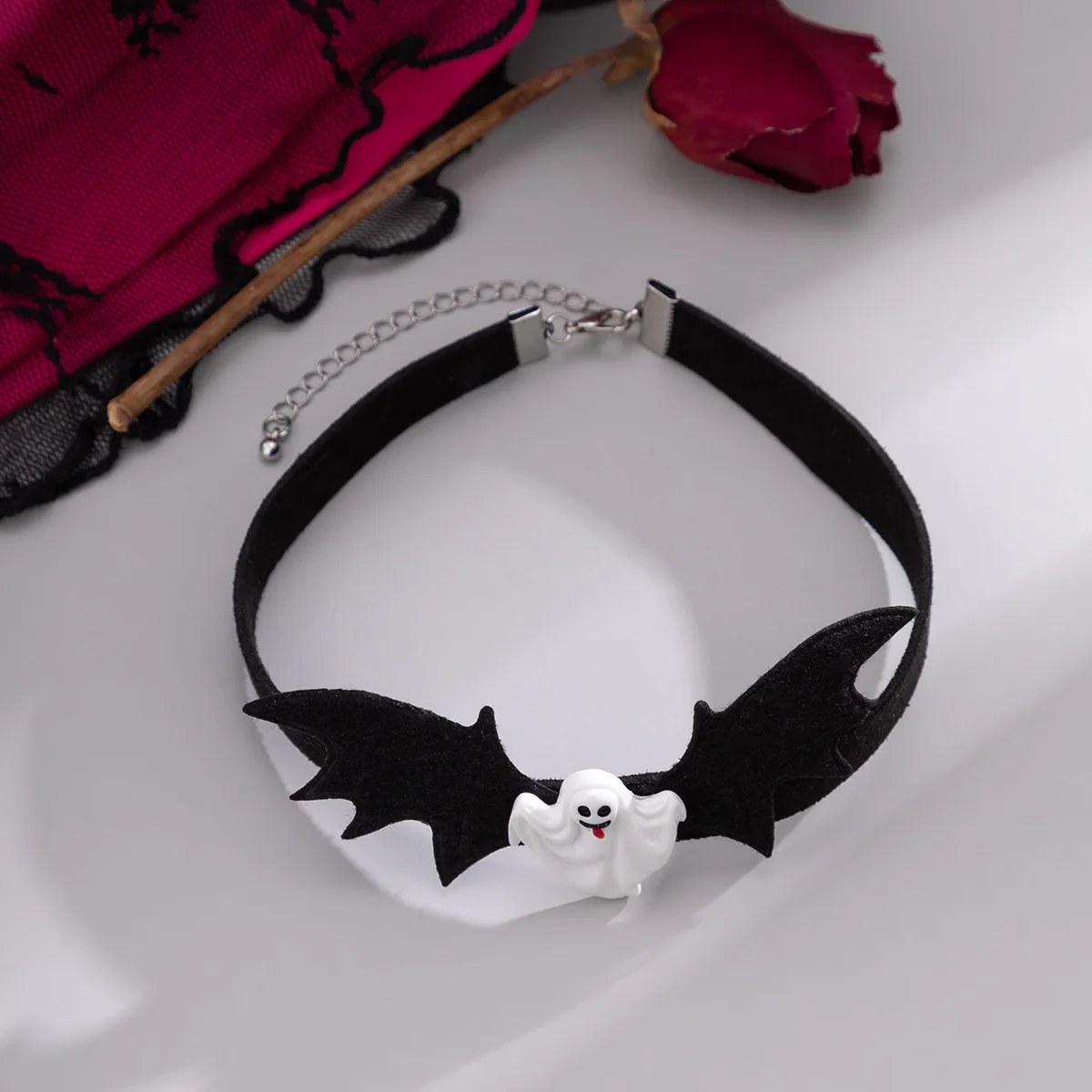 Gothic Halloween Necklace Pumpkin Ghost Pendant Choker Festival Party Cosplay Decoration Fashion Jewelry Accessories Gift Set