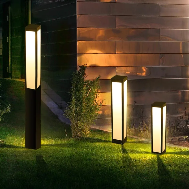 Top Led Morden Outdoor Lighting Post Aluminum IP65 Garden lamp post Street Parking Lot Light Pole Bollard Light