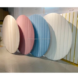 Luxury birthday party round black velvet backdrop for wedding reception decor