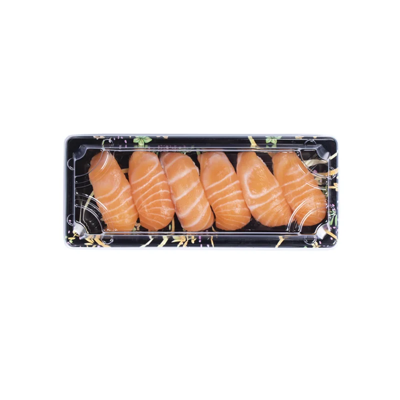 Sunzza free sample Disposable Packing Fruit Cake Carry Out Container Take Out Rectangular paper sushi box