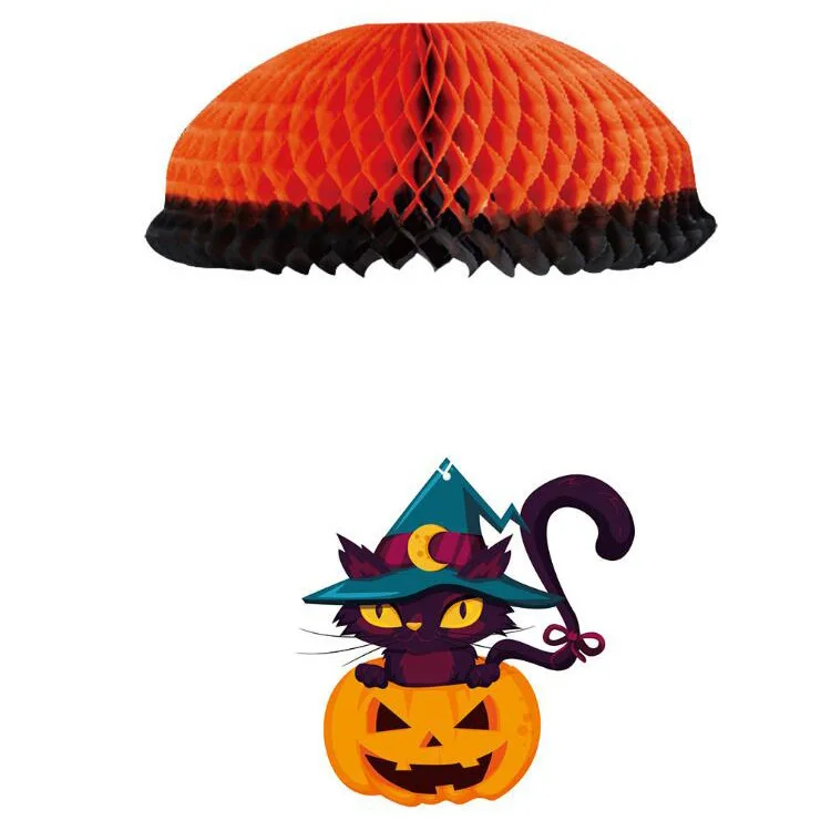 New Halloween pendant parachute paper pendant ballons party supplies decorations balloons set