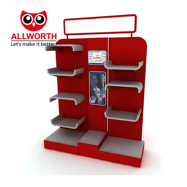 Wholesale Merchandise Available Detachable With LED Light Metal Display Rack Shelving