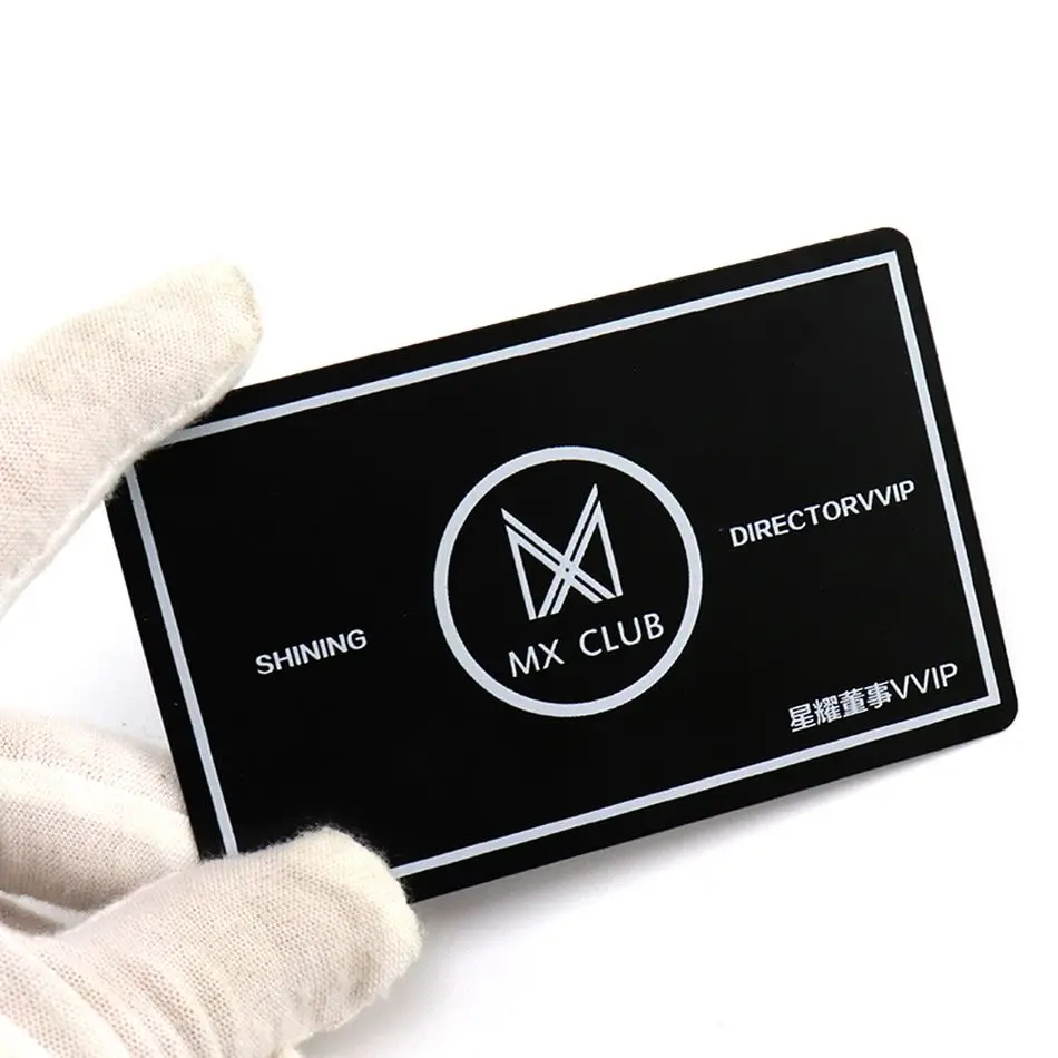 
High Quality Wholesale Customizable Black Etching Metal Business Vip Cards 