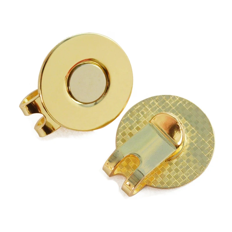 High Quality Custom Three Pieces Magnetic Golf Hat Clip Ball Marker Hat Clips Metal Golf Accessories