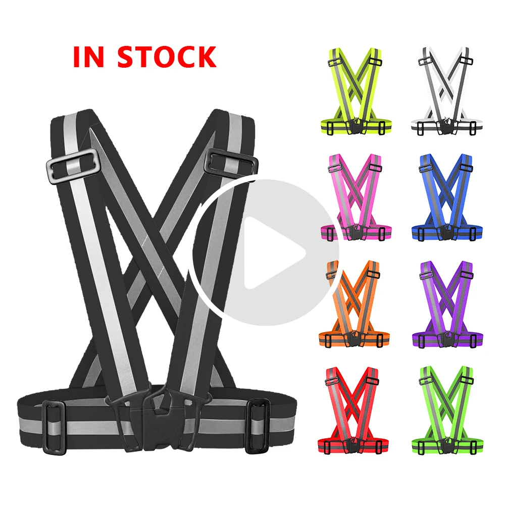 
Factory Sports Running Safety vest High Visibility safety belts Reflective Safety vest 