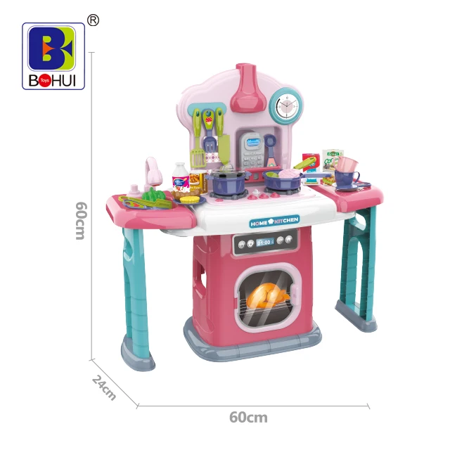 Spray Water Cooking Kids Toy Pretend Play Set Steam Kitchen Table