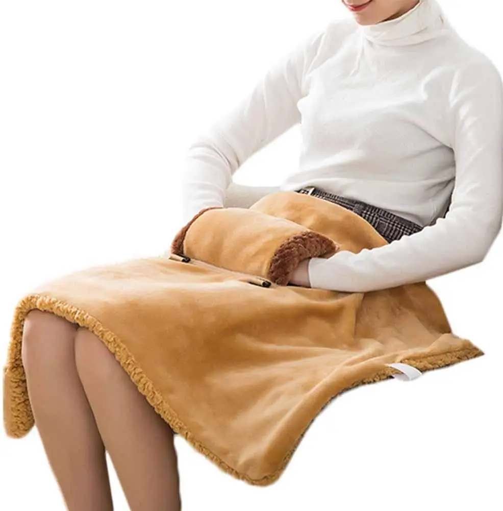 Color Heated Blanket Wearable Soft Emc Certificate Best 12v Car Electric Heated Travel Blanket