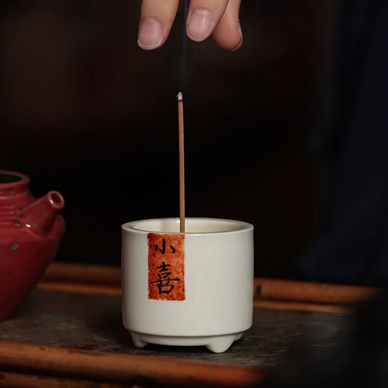 Sandalwood agarwood Zen tea ceremony accessories Small Porcelain Incense Burner Australia Ceramic Incense Bowl