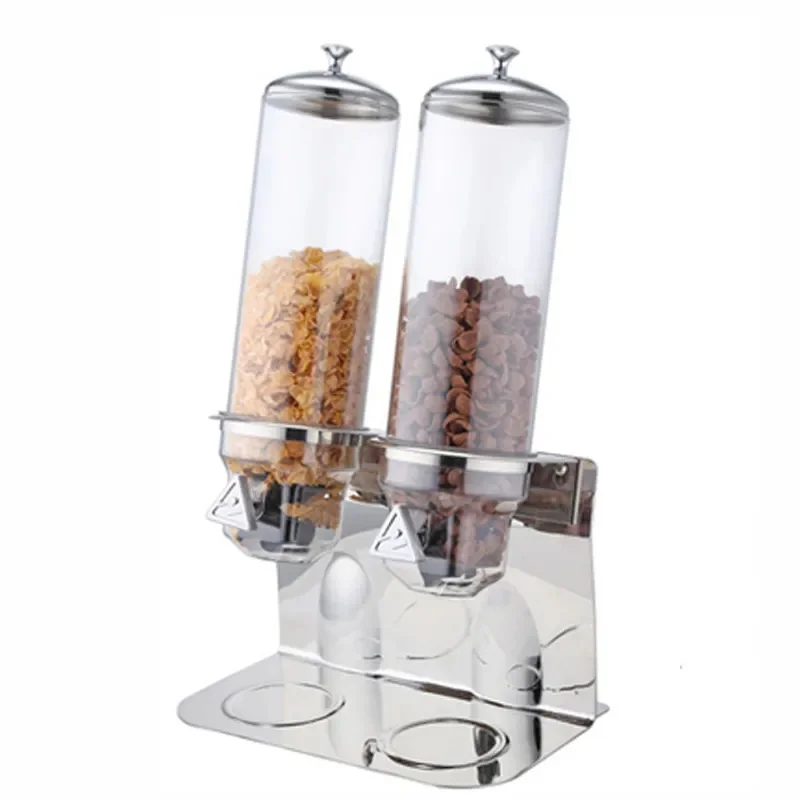 Hot Sale Double Tanks Cereal Dispenser Grain Storage Container dispenser for bulk foods