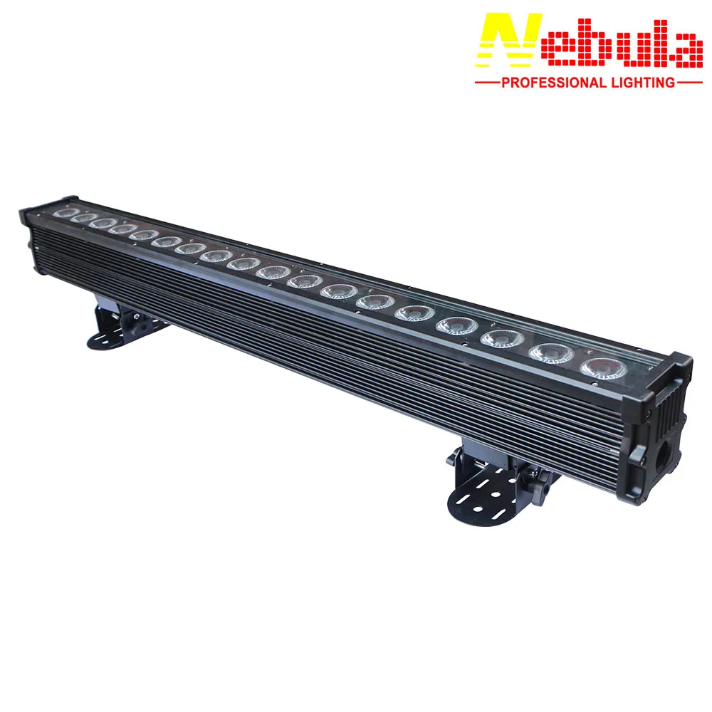 DMX Sound Control 18x10W RGBW 4 in 1 Wall Washer  LED Strip Bar Light with functional effect