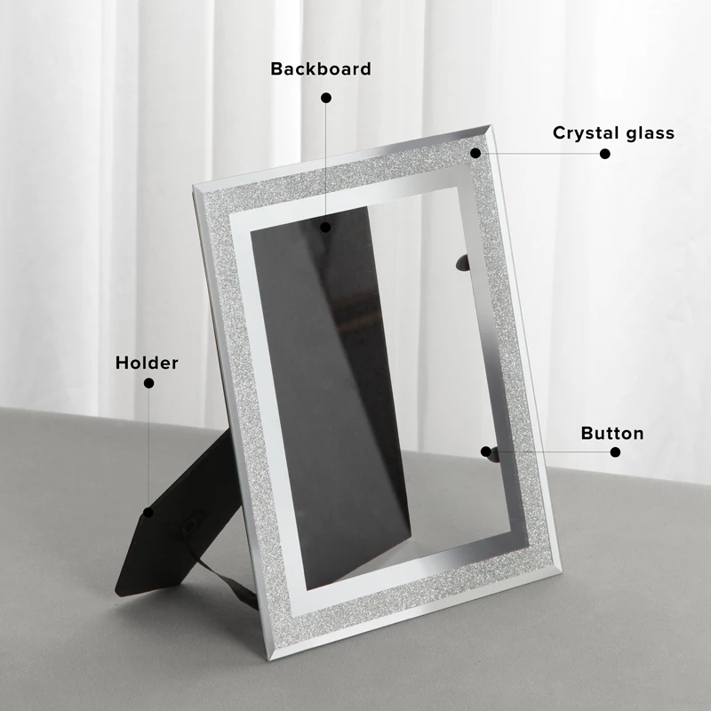 Сертификат деловой лицензии Хрустальная рамка подвесная Стеклянная фоторамка для стола декоративного использования 6 дюймов