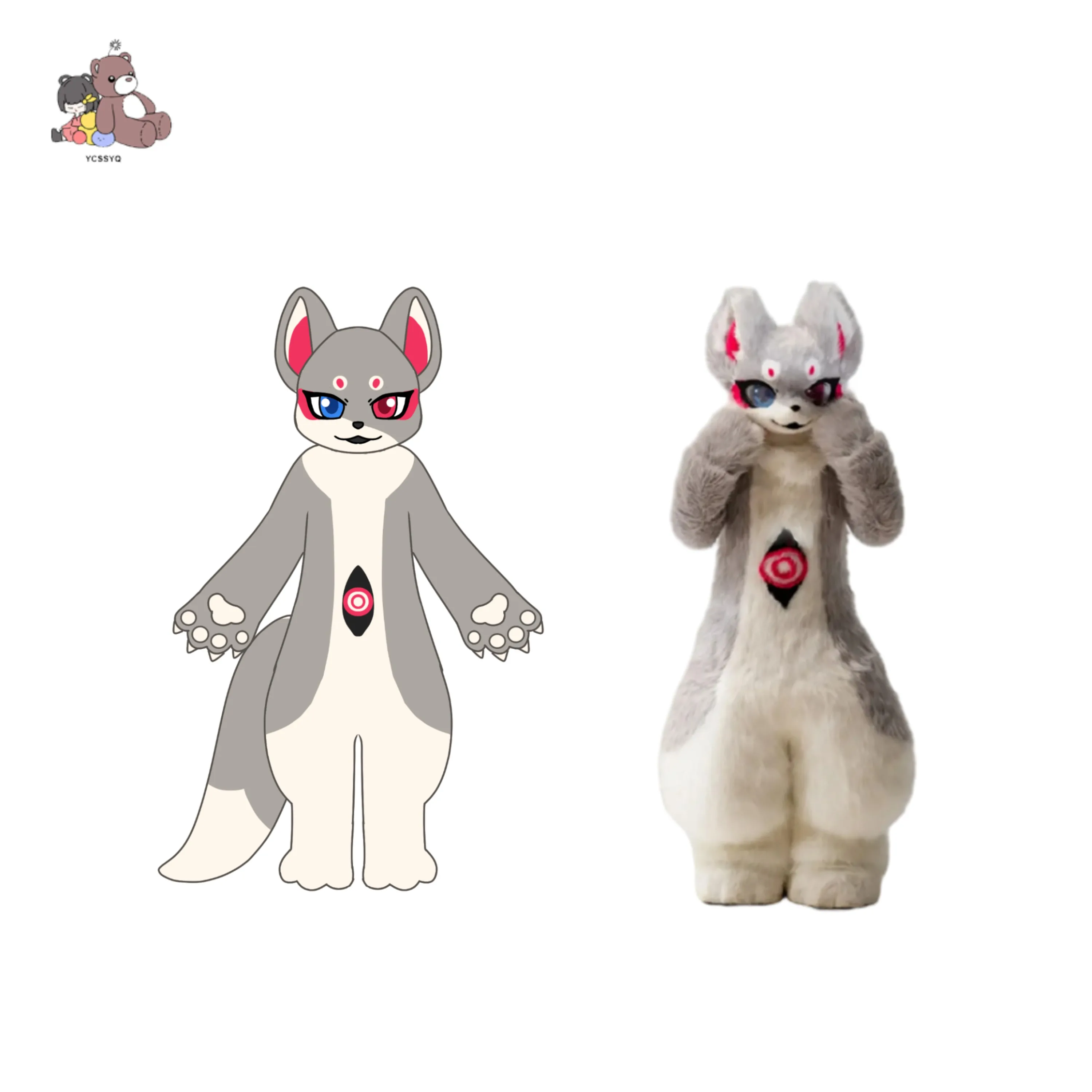 Custom Cosplay Furryart Fan Cute Stuffed Plush Orc Suit Furry Costume Funny Life Animal Cartoon Mascot Uniform