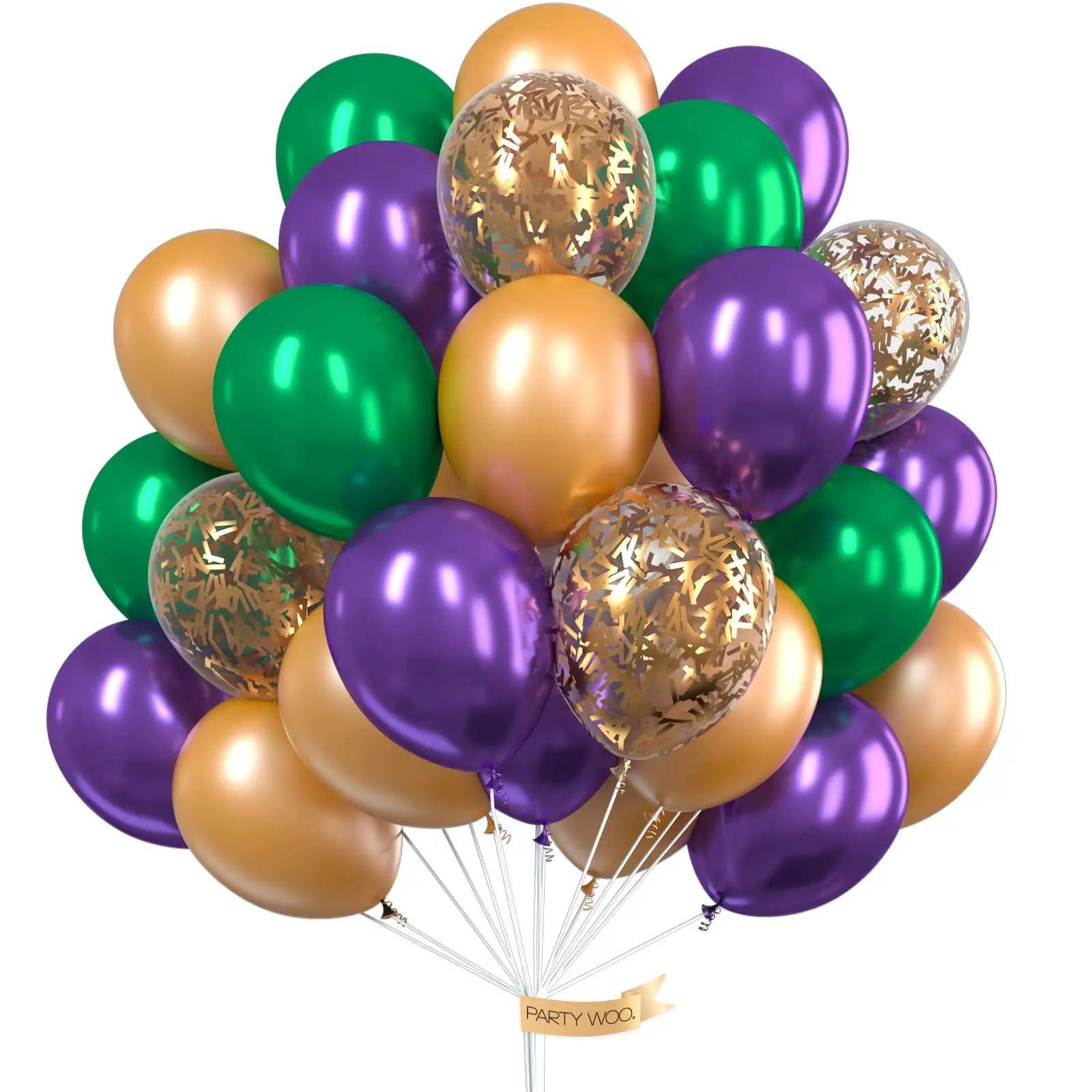 amazon bestseller 2022 confetti balloons garland Purple Green and Gold birthday party favor balloons garland decoration set
