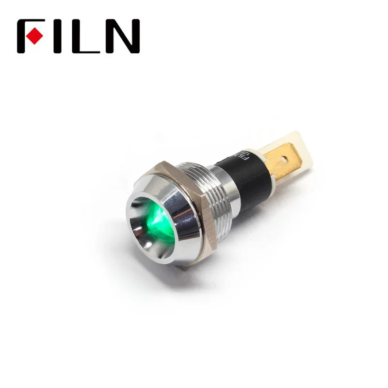 FILN 19mm Good Price High quality Panel Mount Indicator Lights Waterproof ip67 12v Brake Failure Indicator Light